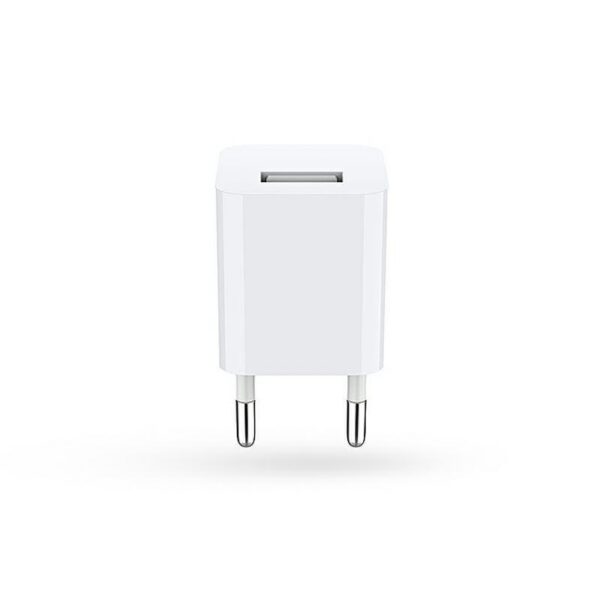 Telefoni laadija, toalaadija-adapter, 1xUSB 1A, valge - Image 3